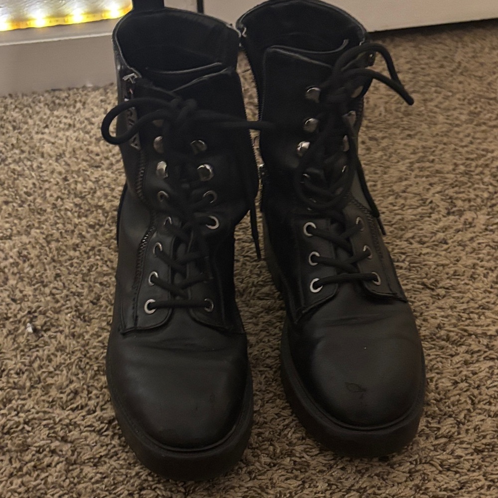 Guess Black Combat & Moto Boots